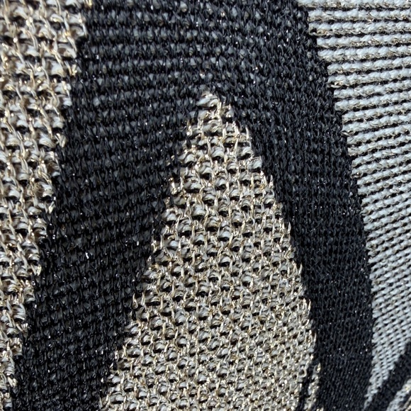 International Concepts Chevron Sweater Size XS Metallic Shimmer Sexy Scoop Neck - Picture 12 of 16